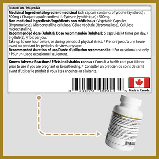 L-Tyrosine Capsule | 120 Vegetarian Capsules