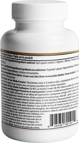 L-Arginine Capsule | 120 Vegetarian Capsules